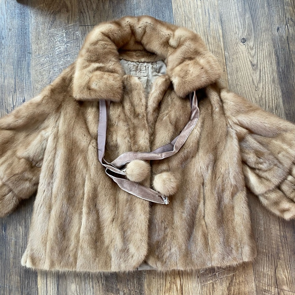 Vintage 30s/40s Mink Fur Cape Jacket Beautiful